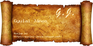 Gyulai János névjegykártya