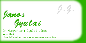 janos gyulai business card